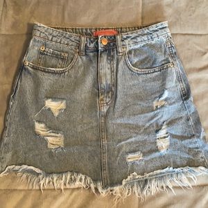 Signature Eight Denim Skirt - Women | Color: Blue | Size: S